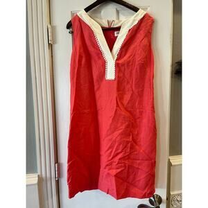 Eliza J Linen Blend Beach Resort Easter Dress Women 12 Spring Colorful Summer